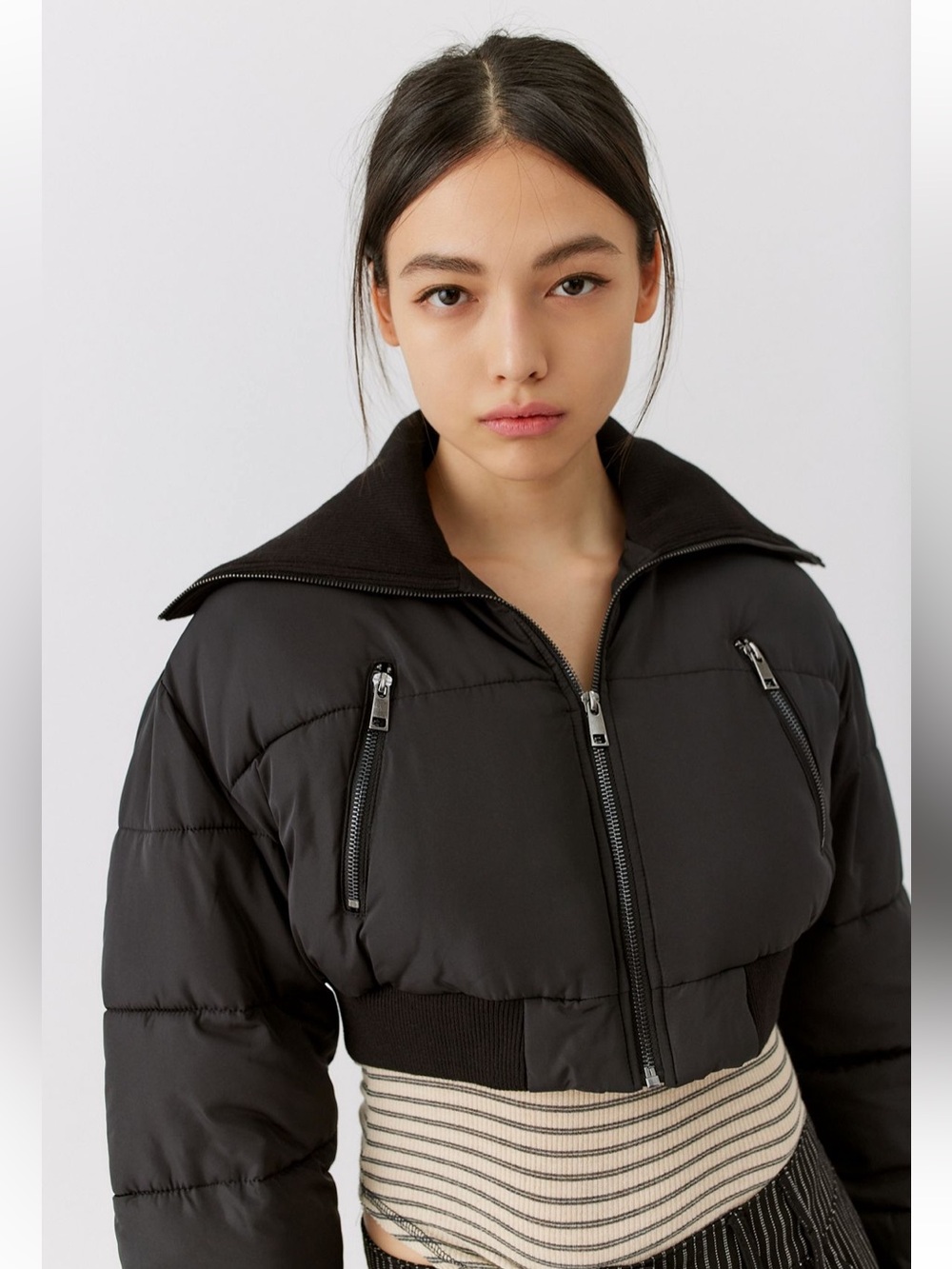 UO Lily Cropped Puffer Jacket, XS